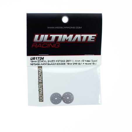 16mm CONICAL SHOCK PISTONS GREY (6x1.4mm) (2pcs)